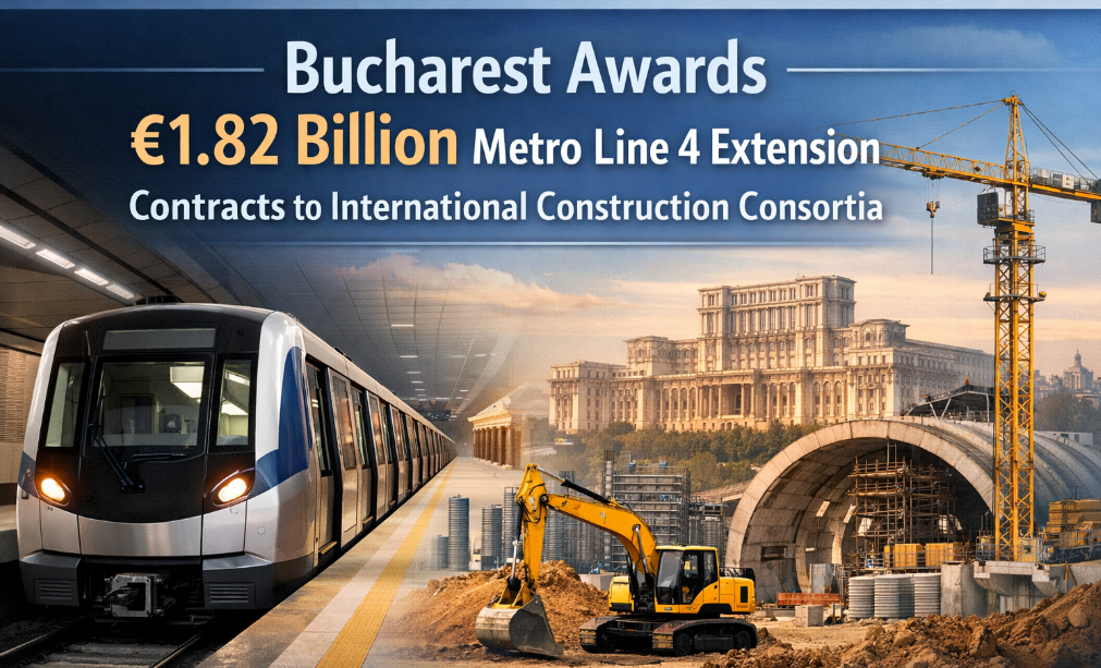 Bucharest Awards €1.82 Billion Metro Line 4 Extension Contracts to International Construction Consortia